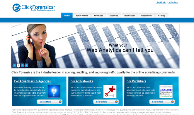 Click Forensics' Homepage