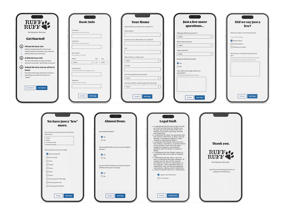 Mid-fidelity Wireframe Examples